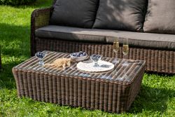 "Гляссе" лаунж-зона из искусственного ротанга, цвет коричневый