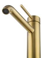 Смеситель для раковины высокий WONZON & WOGHAND STICK, Брашированное золото (WW-88239017-BG)
