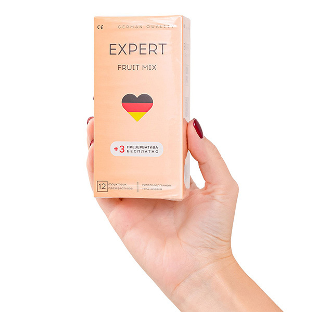 Ароматизированные презервативы Expert Fruit Mix 12шт (+3 в подарок)