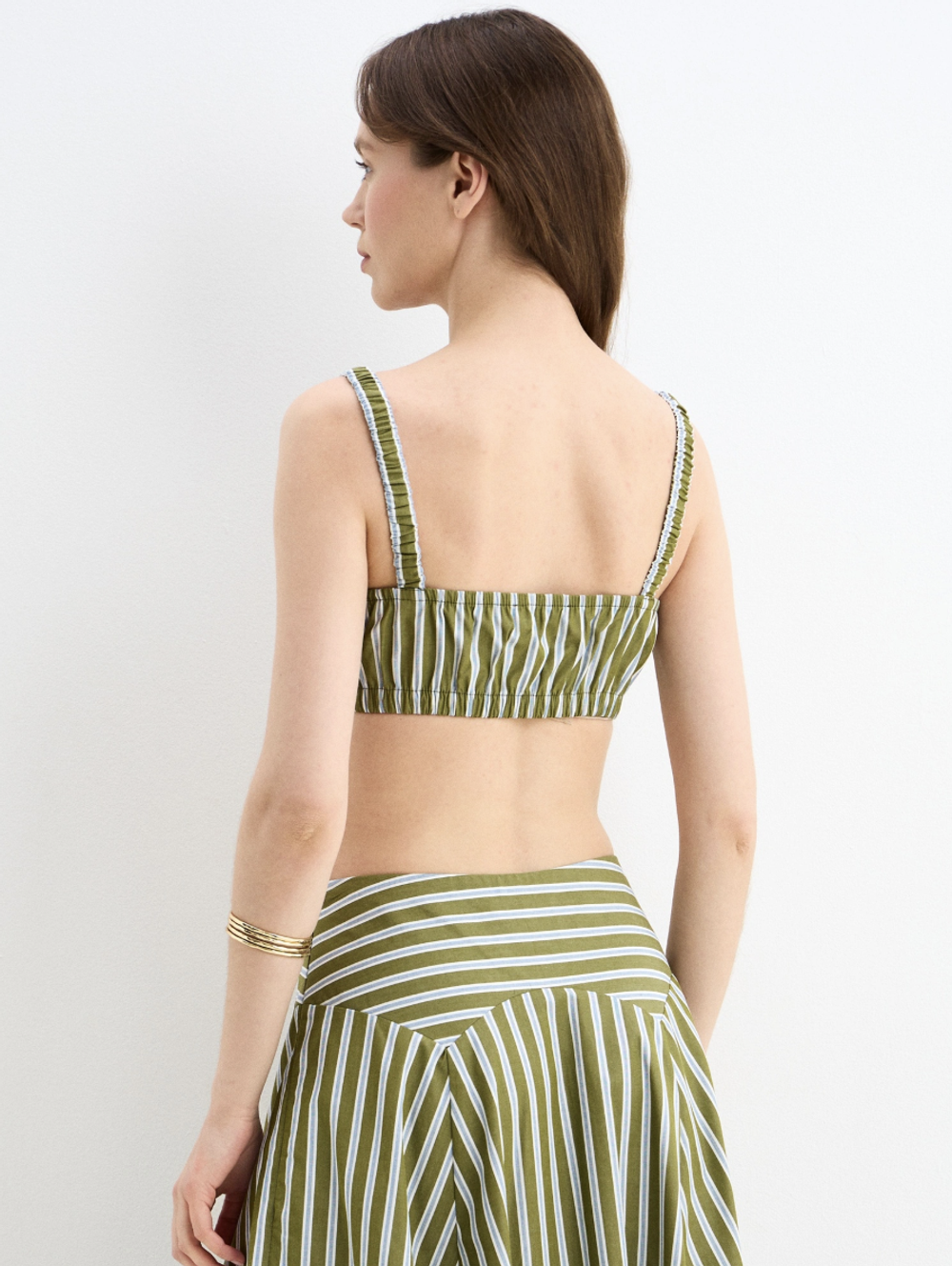 Кроп-топ из хлопка-поплина