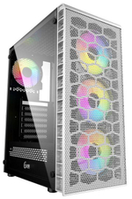 Компьютерный корпус Powercase MISTRAL MESH Z4С TG LED White