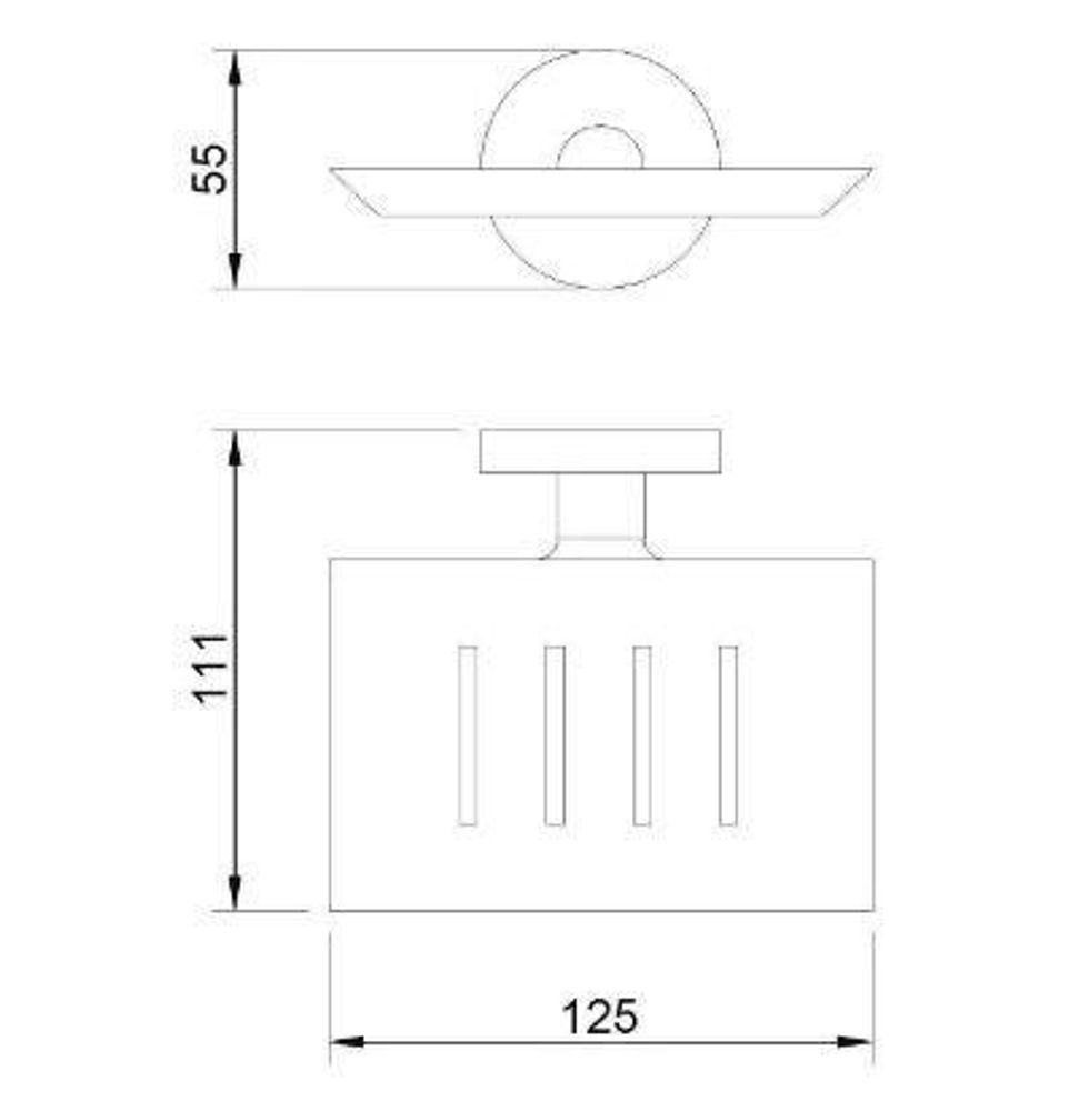 Мыльница нерж. сталь NIZA 16855.B глянцевый