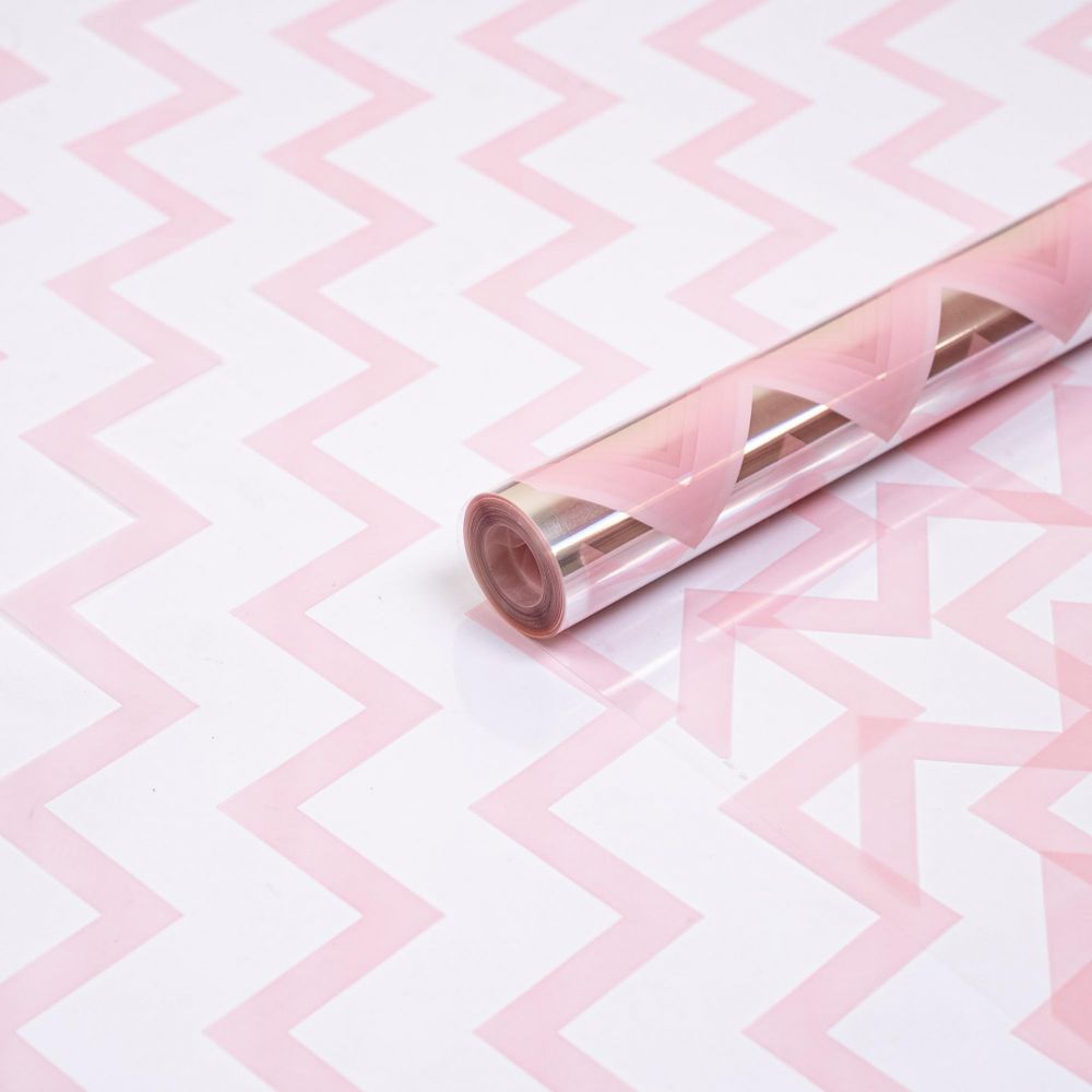Пленка Зигзаг НЕЖНО-РОЗОВЫЙ (10м)