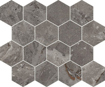 Мозаика Karnis Mosaico Esagona Charcoal Matt (97426)