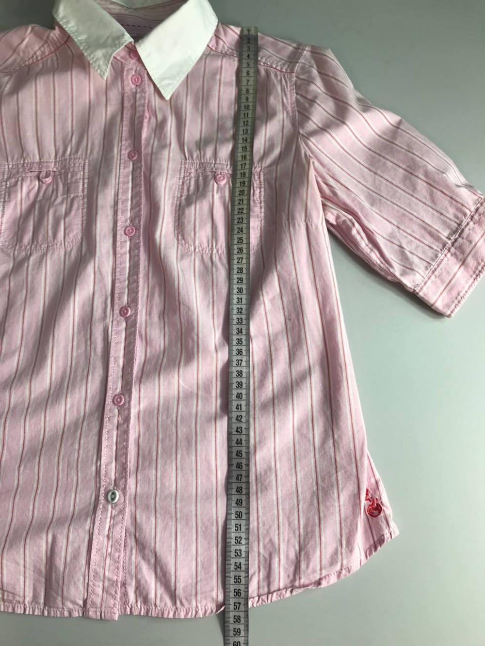 Блузка в полоску, визуально на 46 размер