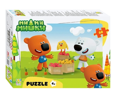 Пазл 60эл. "Ми-ми-мишки" (0+ Медиа) (Степ пазл)