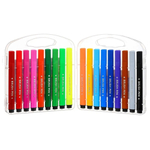 Фломастеры Basir, серия "Монстрики", разноцветные, в прозрачном пластиковом футляре, набор 18 шт