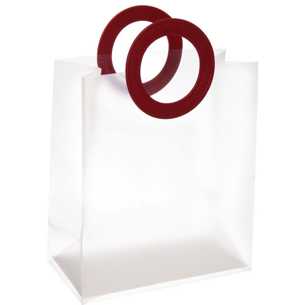 Пакет для цветов и подарков «Элегант» 20*10*22 см, красный