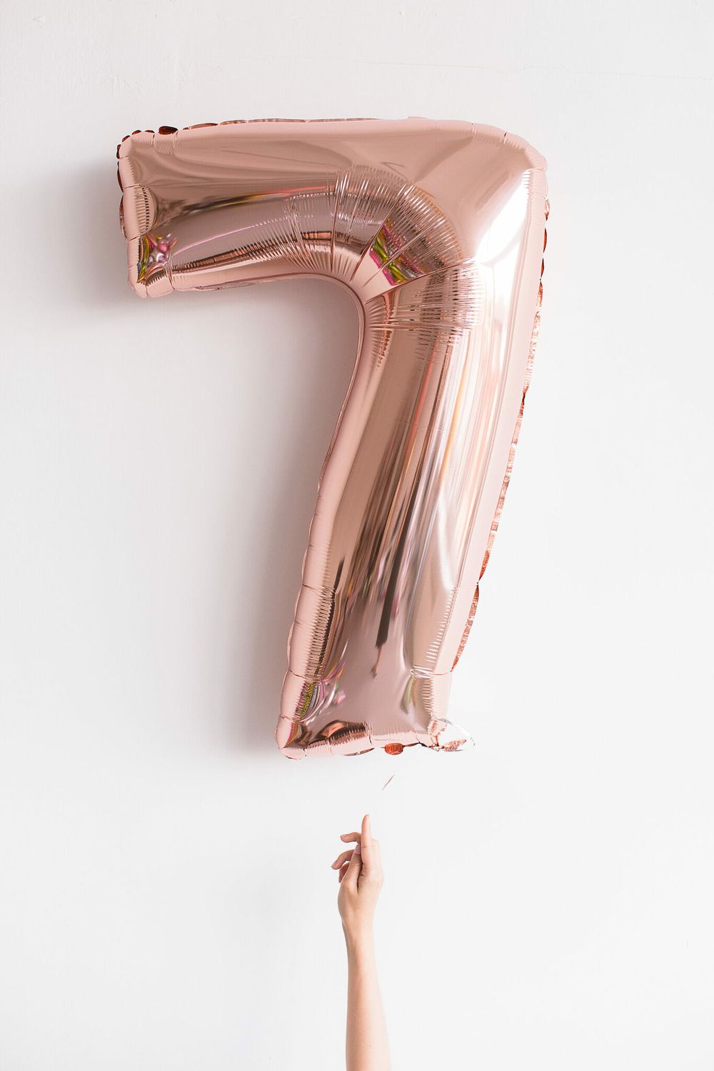 FM Шар 40" / 102 см "Цифра 7" Розовое золото (БГ-60)  Изображение3