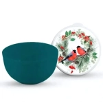 Набор мисок с крышками Снегири 3шт (1+2+3л)