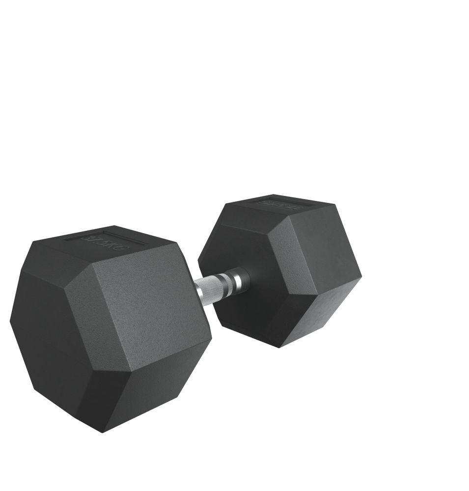 Гантель гексагональная UNIX Fit обрезиненная 37,5 кг / шт.