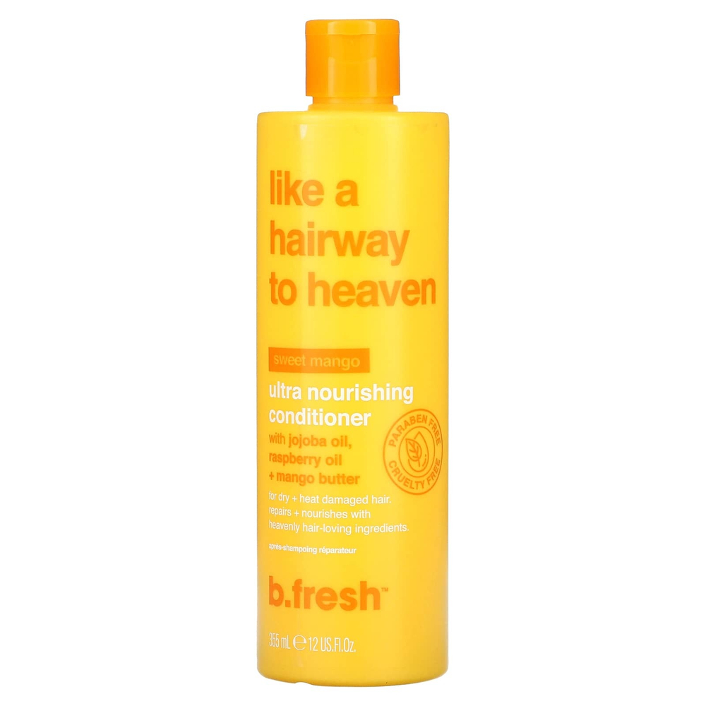 b.fresh, Like A Hairway to Heaven, ультрапитательный кондиционер, для сухих и поврежденных жарой волос, сладкое манго, 355 мл (12 жидк. унц.)