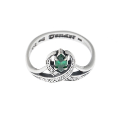 "Крибус" кольцо в серебряном покрытии из коллекции "Изумрудные мечты" от Jenavi