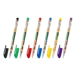 Ручки гелевые набор 6 шт. BRAUBERG KIDS CUTE ANIMALS корпус с печатью, узел 1 мм, линия письма 0,7 м