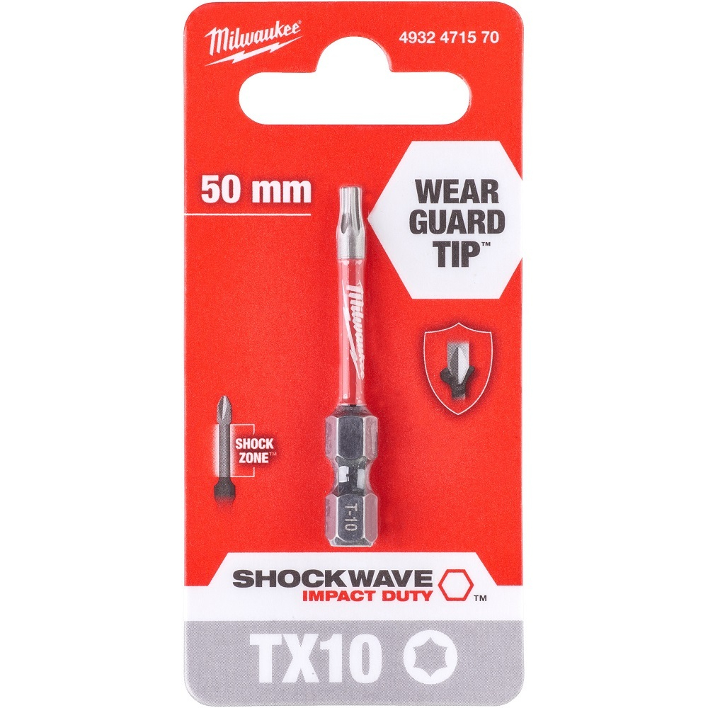 Бита Milwaukee SHOCKWAVE X10 50мм