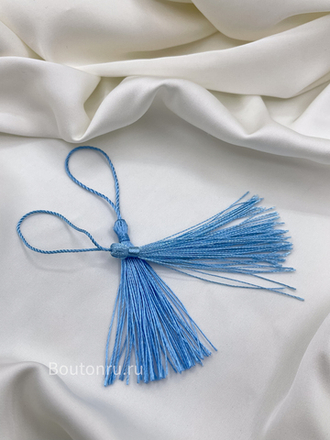 Кисточка для штор голубая