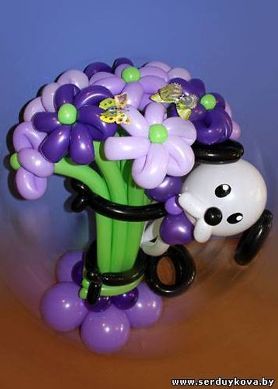 Цветы с собачкой