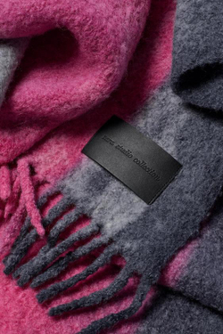 ZARA ШАРФ ИЗ СМЕСОВОЙ ШЕРСТИ - LIMITED EDITION, РОЗОВЫЙ