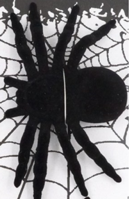 Паук пластик 7,5*11,5 см черный, 1 шт