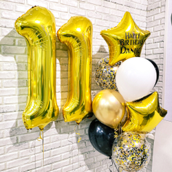 Шар "Цифра" золотая