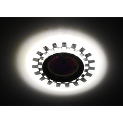 Светильник встраиваемый cо светодиодной подсветкой ЭРА DK LD47 SL /1 под лампу MR16 GU5.3 белый/белый