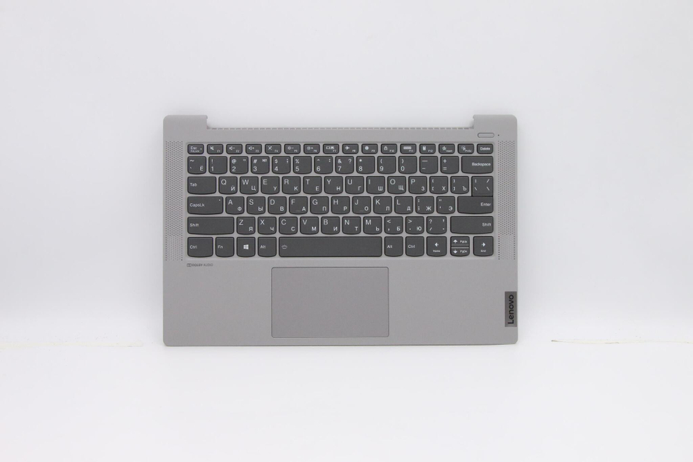 Верхняя панель с клавиатурой (топкейс) для ноутбука Lenovo IdeaPad 5-14IIL05. раскладка - русская, с подсветкой, серая (5CB0Y88531), оригинал