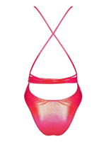 Слитный купальник Keissi с металлическим блеском (Размер: L) (Цвет: коралловый)