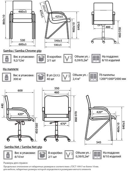 Стул офисный Samba