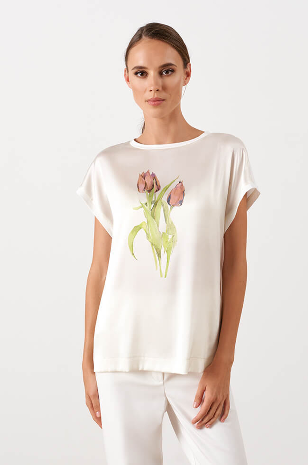 23031 Блузка женская (молочный)