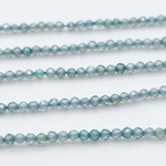 Фианит (кубический цирконий), цвет морской волны, размер 2 мм, цена за нить около 195 шт (38 см)