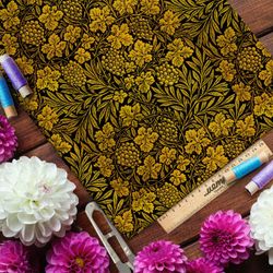 Ткань блэкаут бронзовая хохлома из ягод