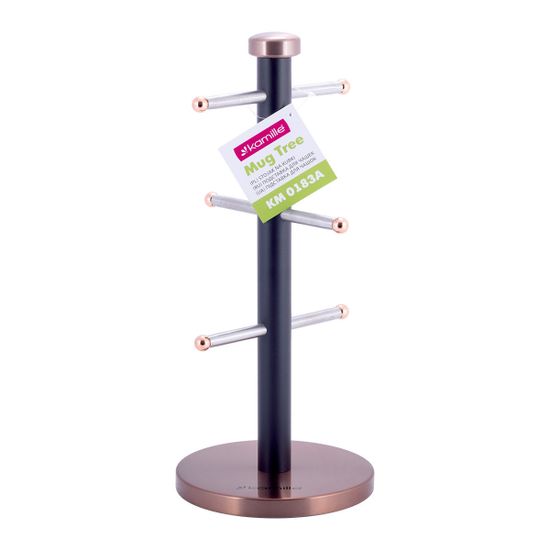 Стойка для чашек из нержавеющей стали Kamille KM-0183A (медная) d15х34,5 см.