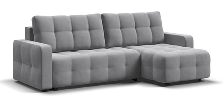 Угловой диван Денди Велюр Монолит сталь