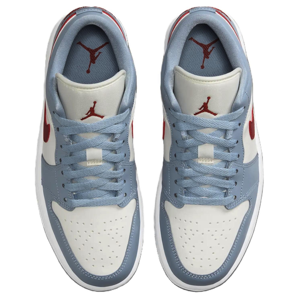Jordan 1 Low Blue Whisper Dune Red Women's
