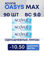 Однодневные контактные линзы Acuvue Oasys MAX 1-Day (комплект 90 линз)