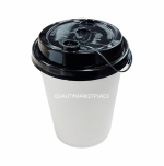 Крышка 80 мм с клапаном чёрная  "Покров. Полимер"  (50шт/упак)