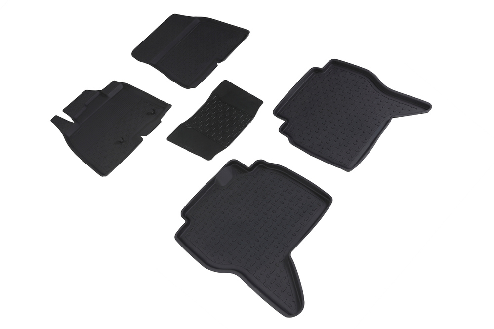 Резиновые коврики с высоким бортом для Mitsubishi Pajero IV 2006-2021 Seintex.86188