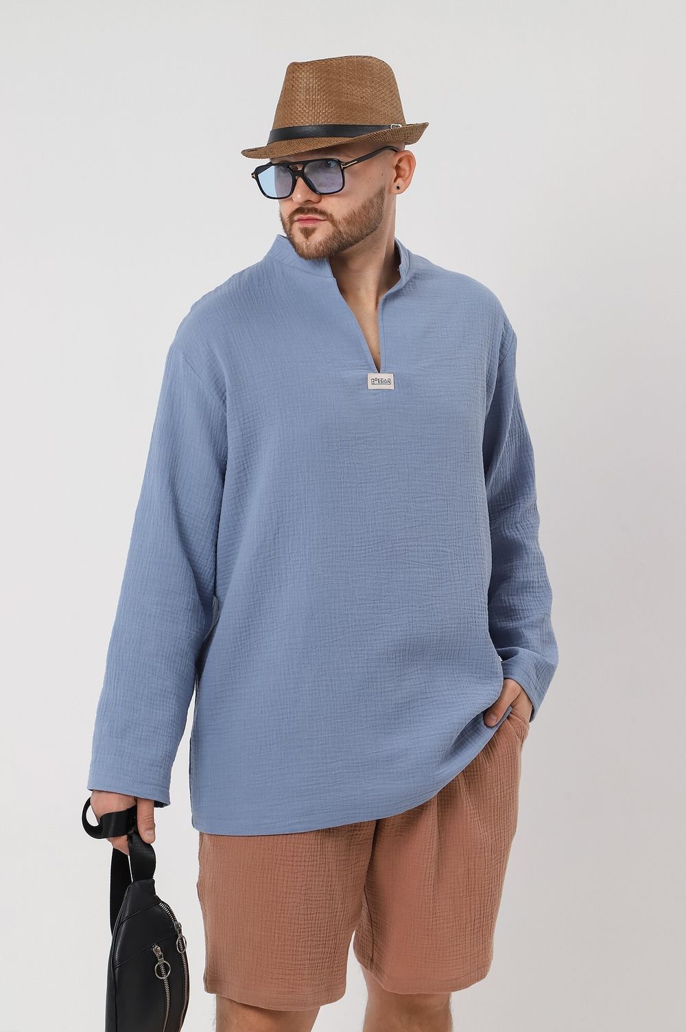 Джемпер мужской Баунти-4 Виотекс СЕРО-ГОЛУБОЙ