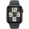 Умные часы Apple Watch SE 2024, 44 мм, корпус из алюминия цвета «полуночный черный», спортивный ремешок цвета «полуночный черный» S/M (MXEJ3)