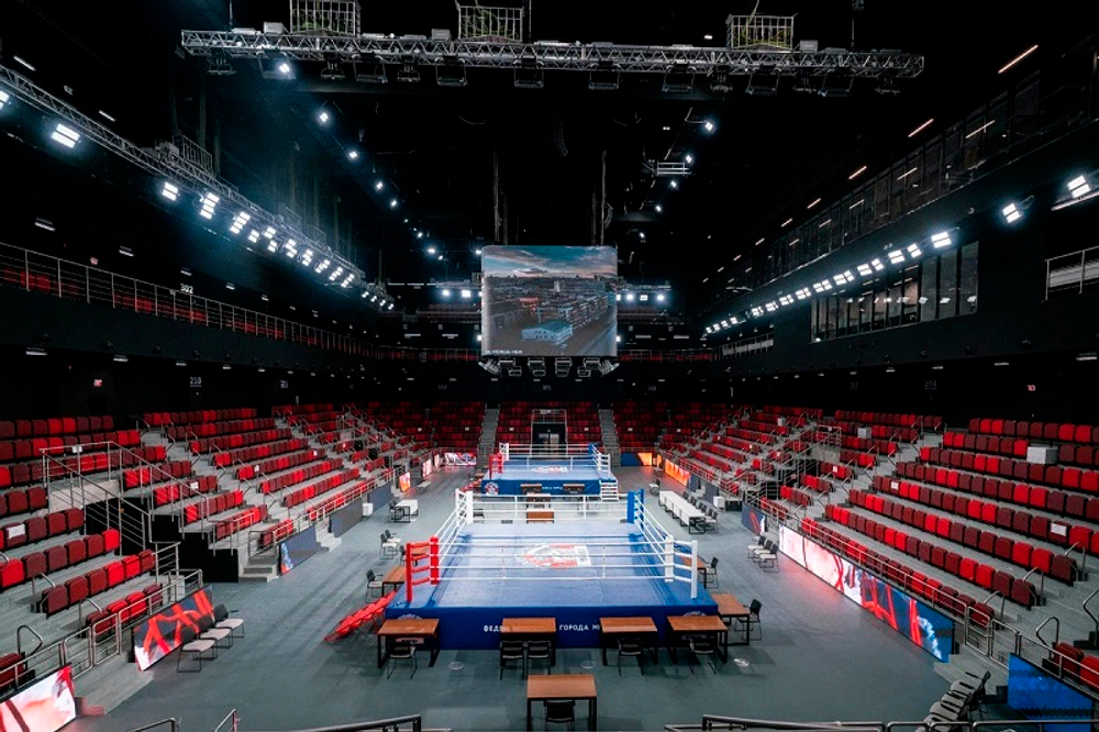 Ринг боксерский TARGEX СОРЕВНОВАТЕЛЬНЫЙ на помосте высотой 1 м