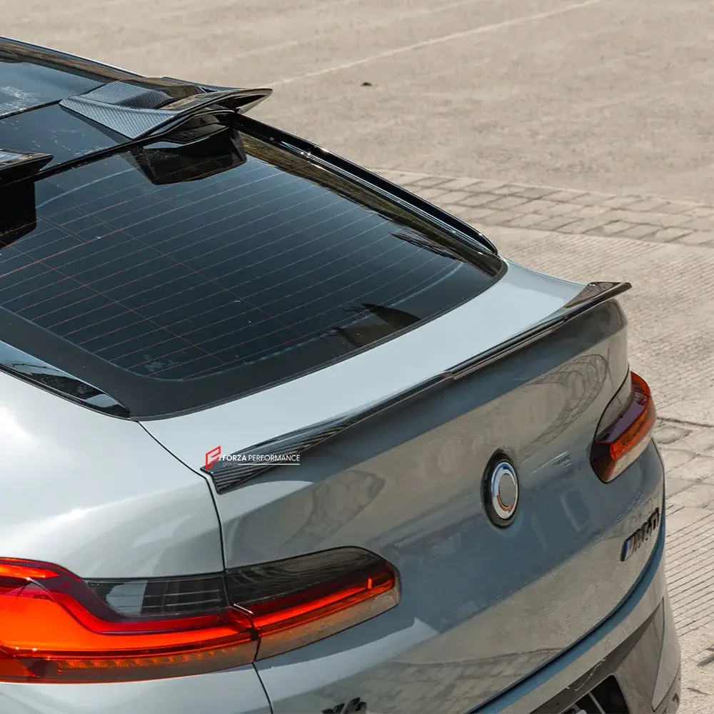 Карбоновый спойлер на крышку багажника для BMW X4M F98 Рестайлинг 2022+ БМВ