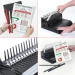 Пружины пластиковые для переплета, КОМПЛЕКТ 100 шт., 6 мм (для сшивания 10-20 л.), белые, BRAUBERG