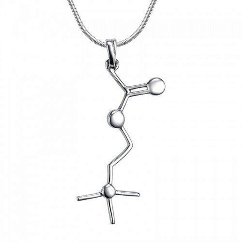 Подвеска ацетилхолин из серебра 925.