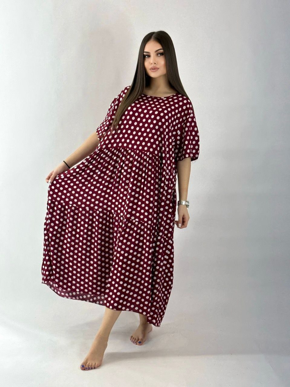 Платье ярусами короткое 65__1