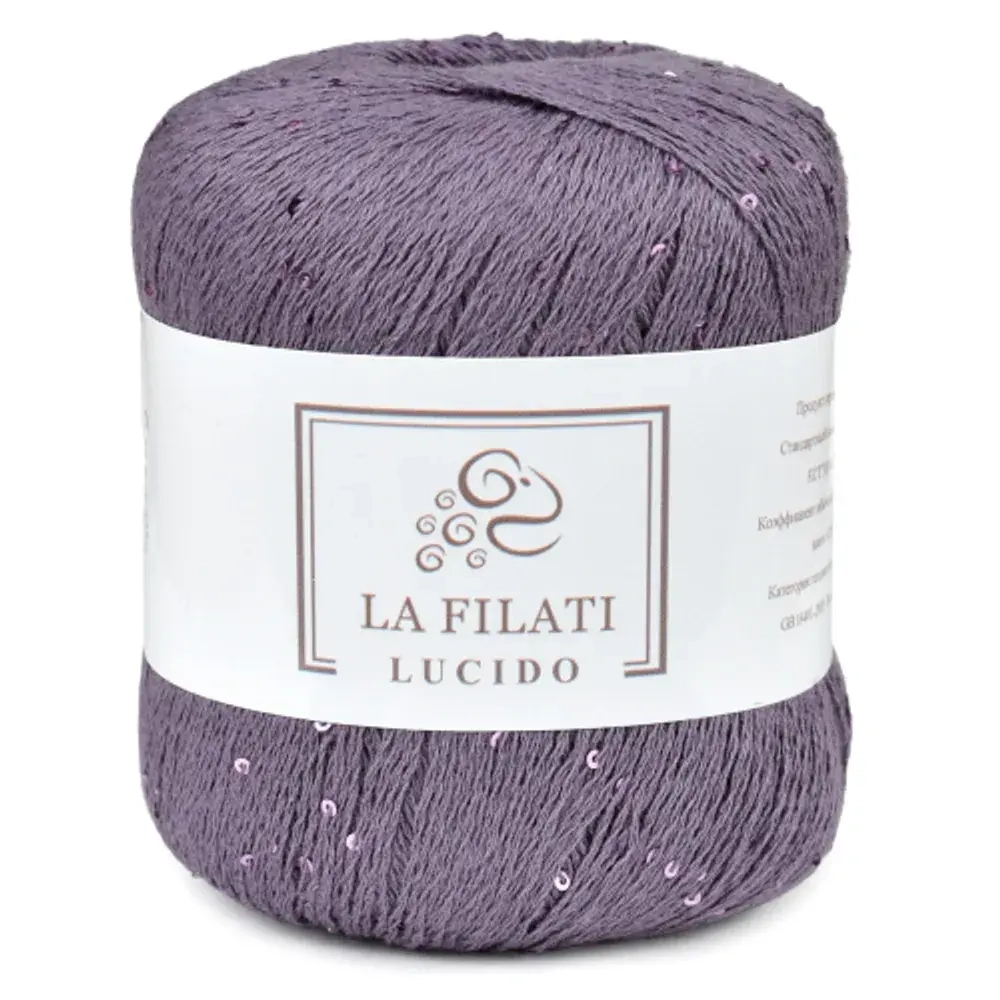 Пряжа Lucido, 100г, 445м, 90%хлопок, 10%микропайетки, (цена за 1 шт)