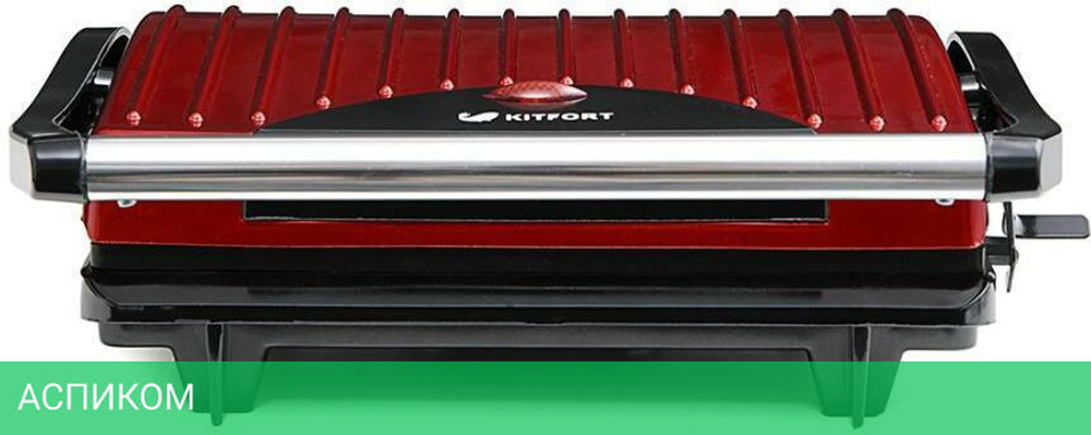 Сэндвичница Kitfort Panini Maker красный/черный (KT-1609)