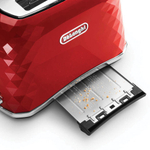 Тостер DELONGHI CTJ2103.R, 900 Вт, 2 тоста, разморозка, подогрев, решетка для булочек