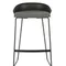 Барный стул Wally 76 см, черный с серым сиденьем