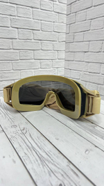 Тактические очки-маска / песок