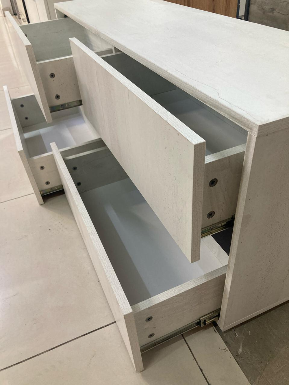 Тумба под ТВ Мрия ТБ-07 Бетон пайн светлый/графит